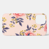 Abstract naadloos patroon met bladeren en Case-Mate iPhone case (Achterkant (horizontaal))