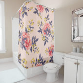 Abstract naadloos patroon met bladeren en douchegordijn (In situ)