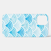 Abstract, naadloos patroon met blauw water Case-Mate iPhone case (Achterkant (horizontaal))