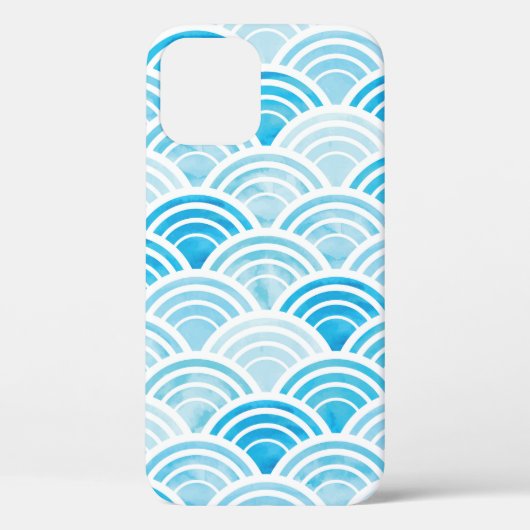 Abstract, naadloos patroon met blauw water Case-Mate iPhone case (Achterkant)