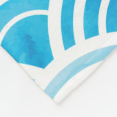 Abstract, naadloos patroon met blauw water fleece deken (Hoek)