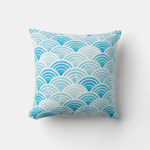 Abstract, naadloos patroon met blauw water kussen
