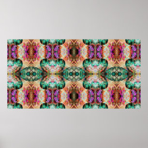 Abstract naadloos patroon met bloemen en decoratie