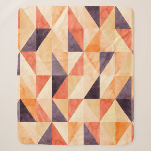 Abstract naadloos patroon met driehoekig mozaïek e sherpa deken