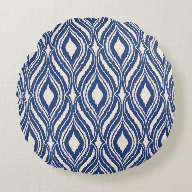 Abstract naadloos patroon met het effect Scribble. Rond Kussen (Voorkant)