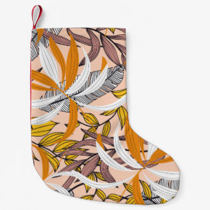 Abstract naadloos patroon met kleurrijke tropische kleine kerstsok