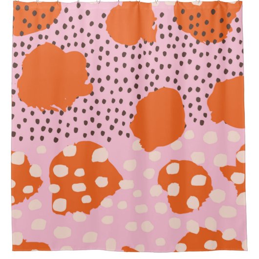 Abstract naadloos patroon met penseelstreken. Beau Douchegordijn (Voorkant)