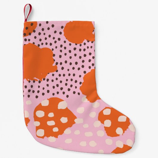 Abstract naadloos patroon met penseelstreken. Beau Kleine Kerstsok (Voorkant)