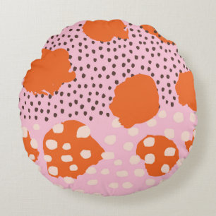 Abstract naadloos patroon met penseelstreken. Beau Rond Kussen
