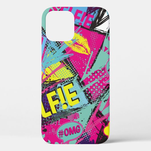 Abstract naadloos patroon met Pop kunstcomicspeech Case-Mate iPhone Case (Achterkant)