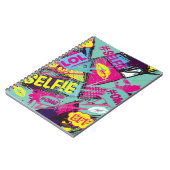 Abstract naadloos patroon met Pop kunstcomicspeech Notitieboek (Linkerzijde)