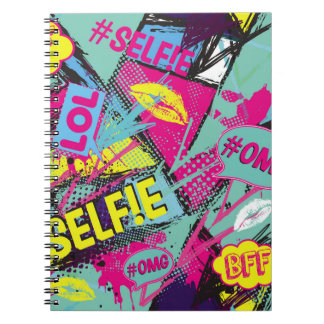 Abstract naadloos patroon met Pop kunstcomicspeech Notitieboek