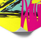 Abstract naadloos patroon met Pop kunstcomicspeech Poster (Hoek)