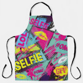 Abstract naadloos patroon met Pop kunstcomicspeech Schort (Voorkant)