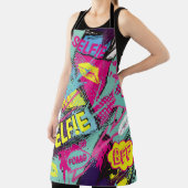 Abstract naadloos patroon met Pop kunstcomicspeech Schort (Insitu)