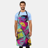 Abstract naadloos patroon met Pop kunstcomicspeech Schort (Gedragen)