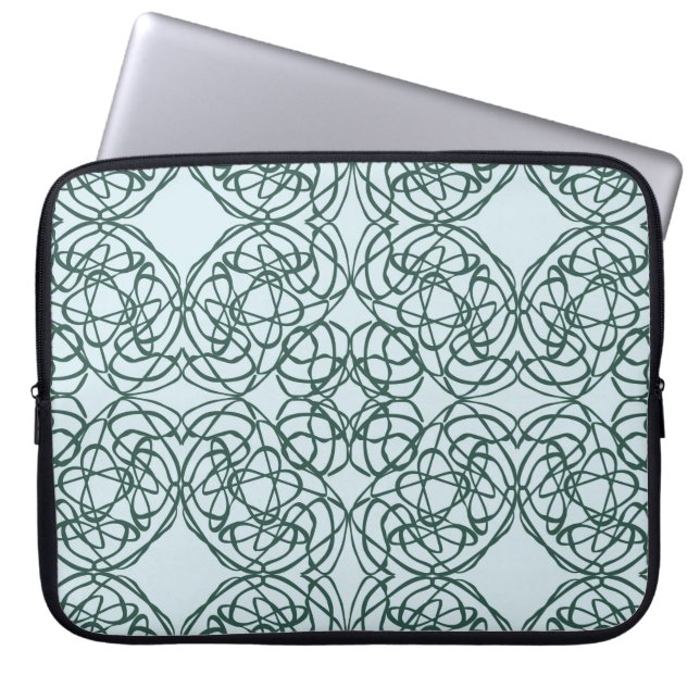 Abstract naadloos patroon met stadselementen laptop sleeve (Voorkant)