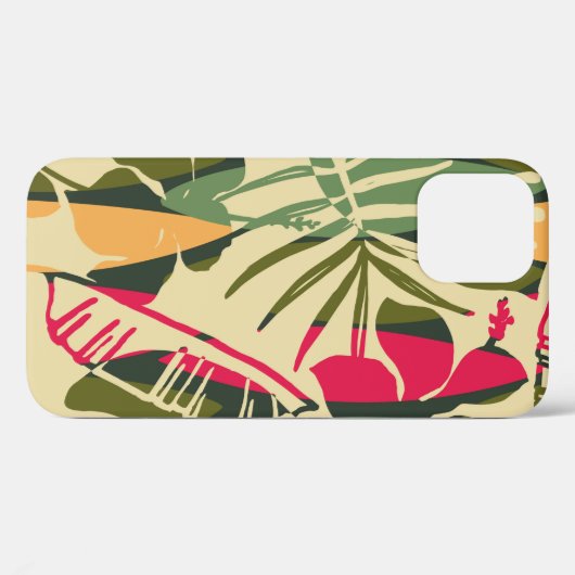 Abstract naadloos patroon met tropische bladeren. Case-Mate iPhone case (Achterkant (horizontaal))