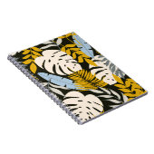 Abstract naadloos patroon met tropische bladeren e notitieboek (Rechterzijde)