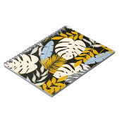 Abstract naadloos patroon met tropische bladeren e notitieboek (Linkerzijde)