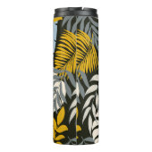 Abstract naadloos patroon met tropische bladeren e thermosbeker (Achterkant)