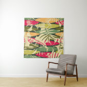 Abstract naadloos patroon met tropische bladeren.  wandkleed (In Situ (horizontaal))