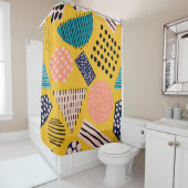 Abstract naadloos patroon met verschillende vormen douchegordijn (In situ)