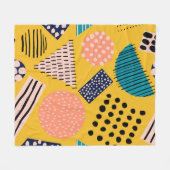 Abstract naadloos patroon met verschillende vormen fleece deken (Voorkant (Horizontaal))