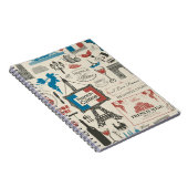 Abstract naadloos patroon op het thema Frankrijk a Notitieboek (Rechterzijde)