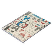 Abstract naadloos patroon op het thema Frankrijk a Notitieboek (Linkerzijde)