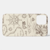 abstract naadloos patroon op het thema van Case-Mate iPhone case (Achterkant (horizontaal))
