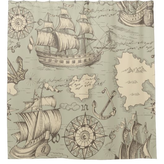 abstract naadloos patroon op het thema van douchegordijn (Voorkant)