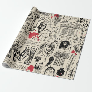 Abstract naadloos patroon op het thema van het the cadeaupapier