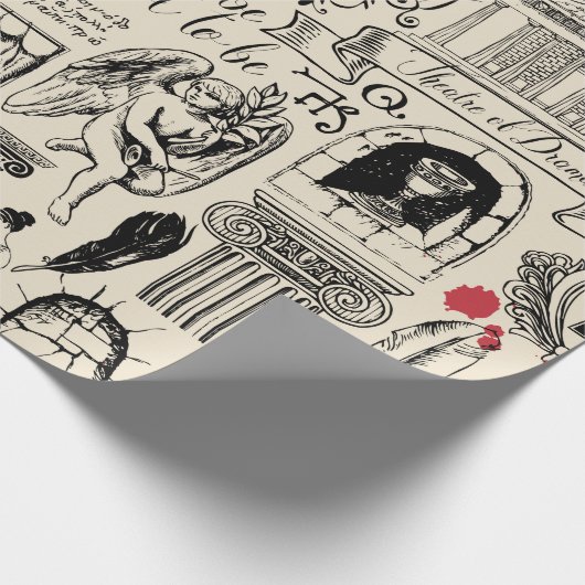 Abstract naadloos patroon op het thema van het the cadeaupapier (Hoek)