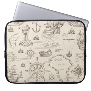 abstract naadloos patroon op het thema van laptop sleeve