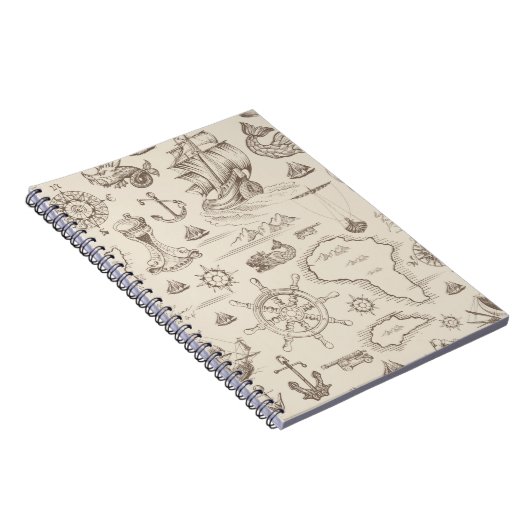 abstract naadloos patroon op het thema van notitieboek (Rechterzijde)