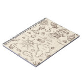 abstract naadloos patroon op het thema van notitieboek (Linkerzijde)