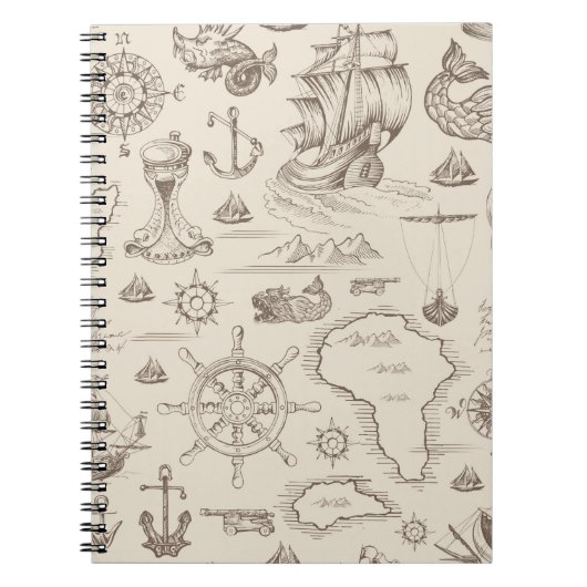 abstract naadloos patroon op het thema van notitieboek (Voorkant)