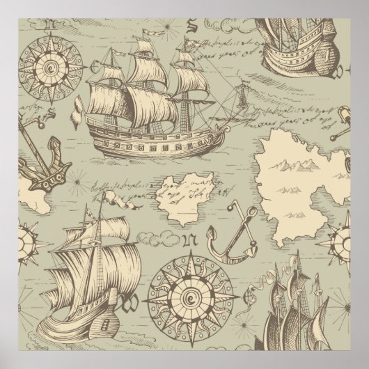  abstract naadloos patroon op het thema van poster (Voorkant)