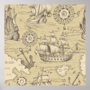  abstract naadloos patroon op het thema van poster