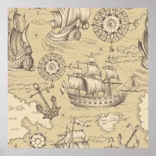  abstract naadloos patroon op het thema van poster (Voorkant)