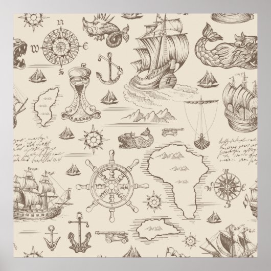 abstract naadloos patroon op het thema van poster (Voorkant)