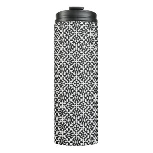 abstract naadloos patroon op thermische tumbler thermosbeker