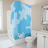 Abstract naadloos patroon. Repetitieve colo Douchegordijn (In situ)