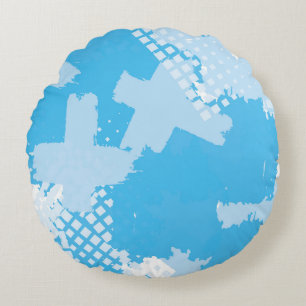 Abstract naadloos  patroon. Repetitieve colo Rond Kussen