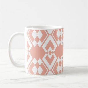 Abstract naadloos patroon van de roze kleur van de koffiemok