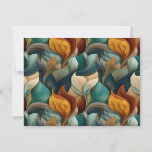 Abstract naadloos patroon van organische vormen briefkaart
