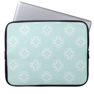 Abstract naadloos patroon van Powder Blue-kleurbac Laptop Sleeve