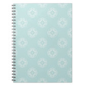 Abstract naadloos patroon van Powder Blue-kleurbac Notitieboek (Voorkant)
