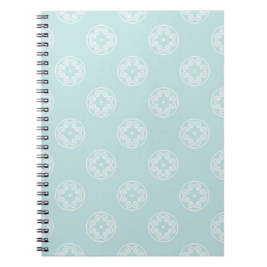 Abstract naadloos patroon van Powder Blue-kleurbac Notitieboek (Voorkant)
